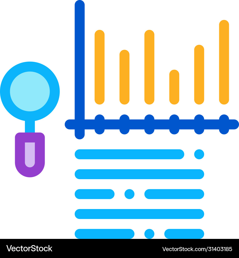 Study bar graph search engine optimization icon Study bar graph search engine optimization icon vector image