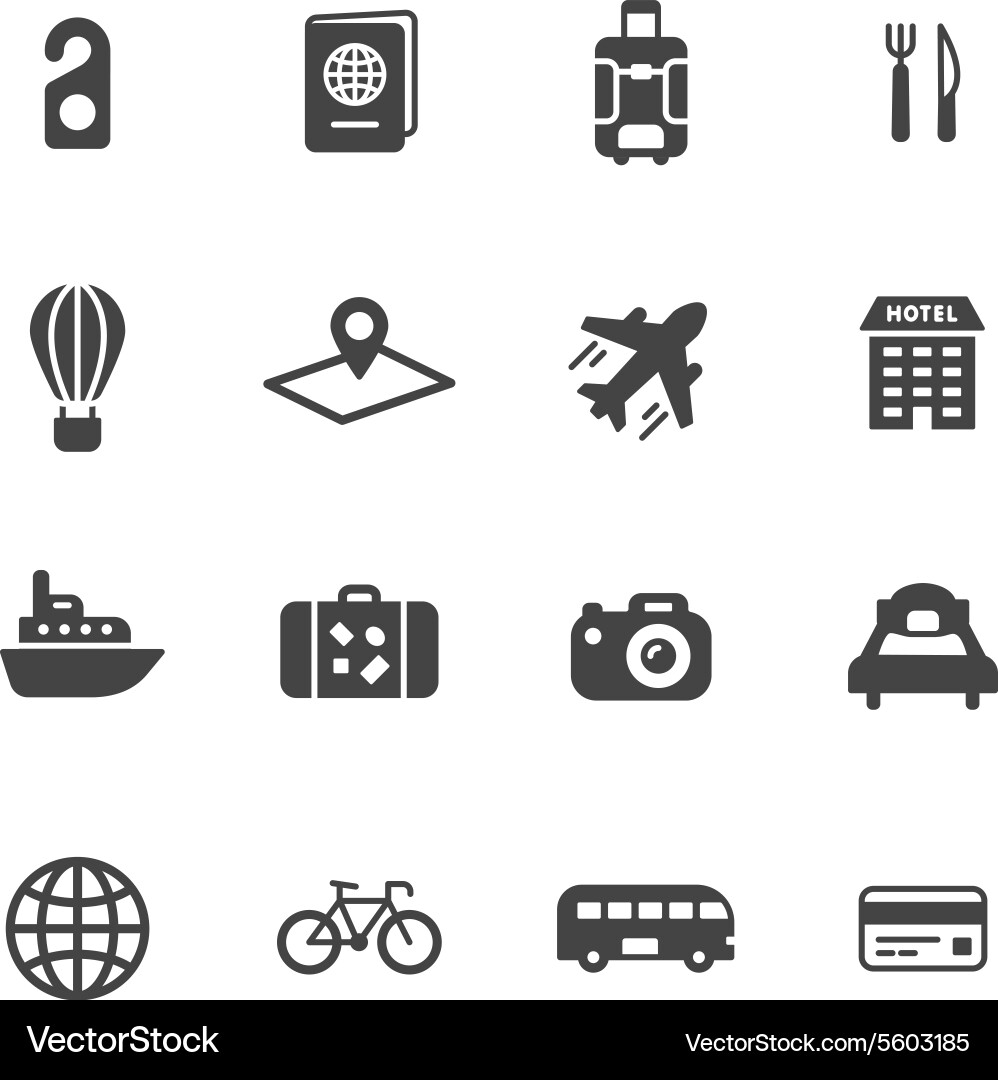 Travel Icons Set vector image