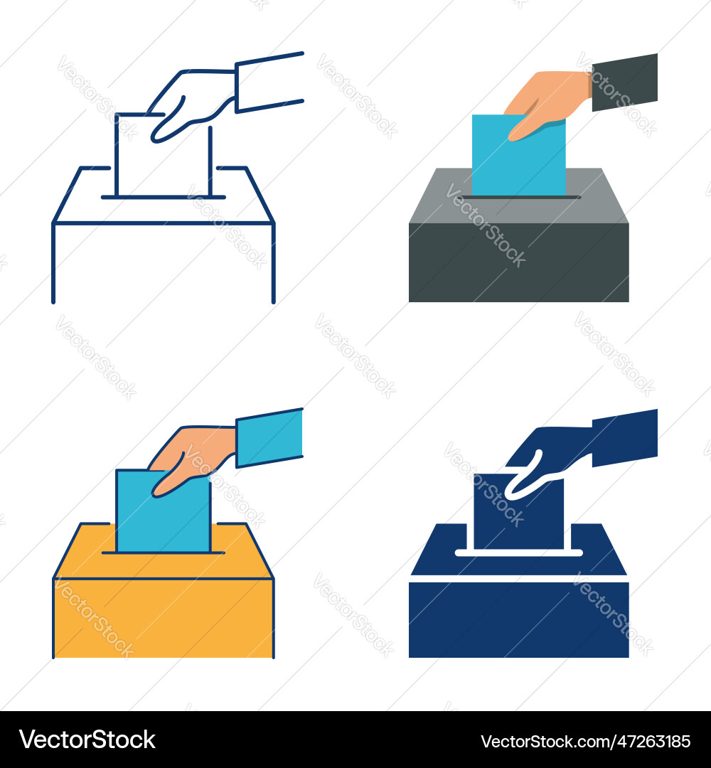Voting und das Wahlfeld-Symbol-Set Voting und das Wahlfeld-Symbol-Set vektorbild