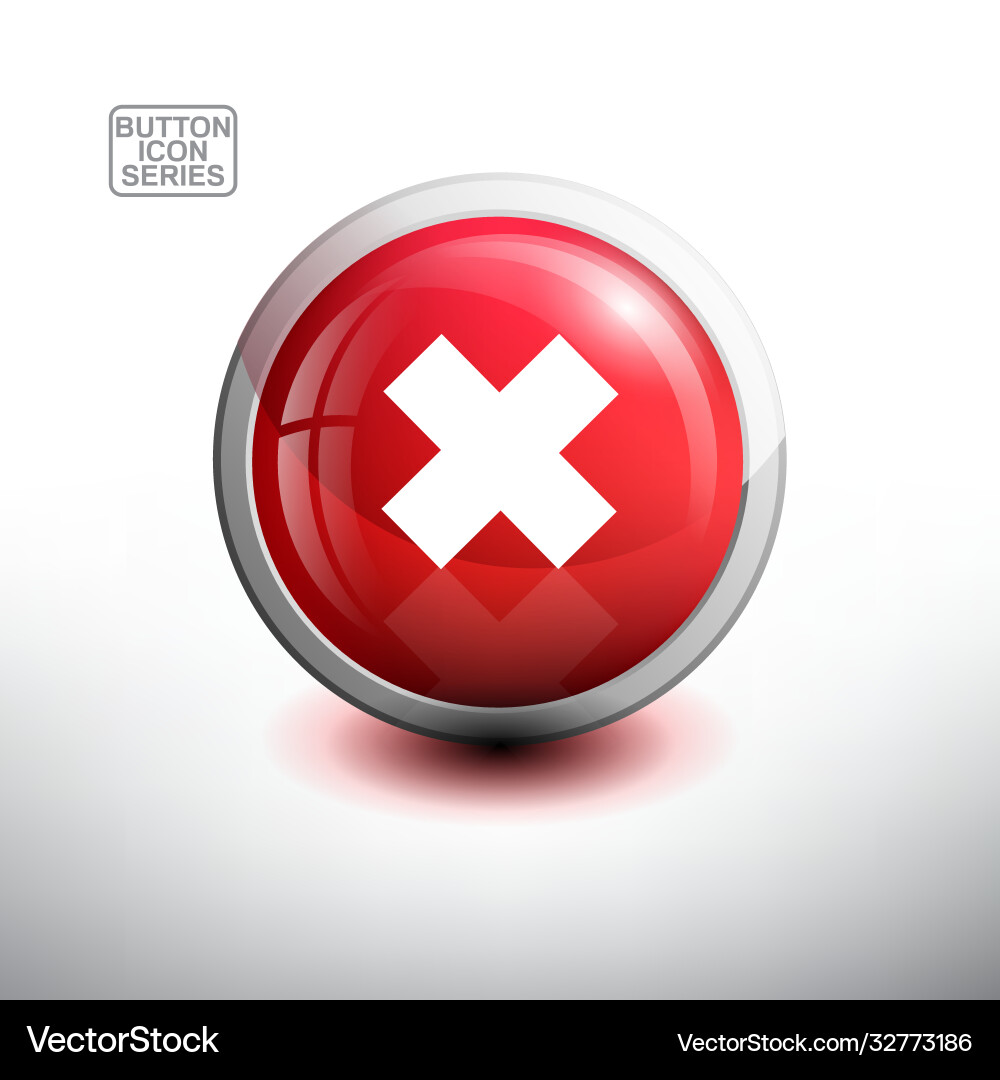 Alphabet in glossy button for web icon Vector Image