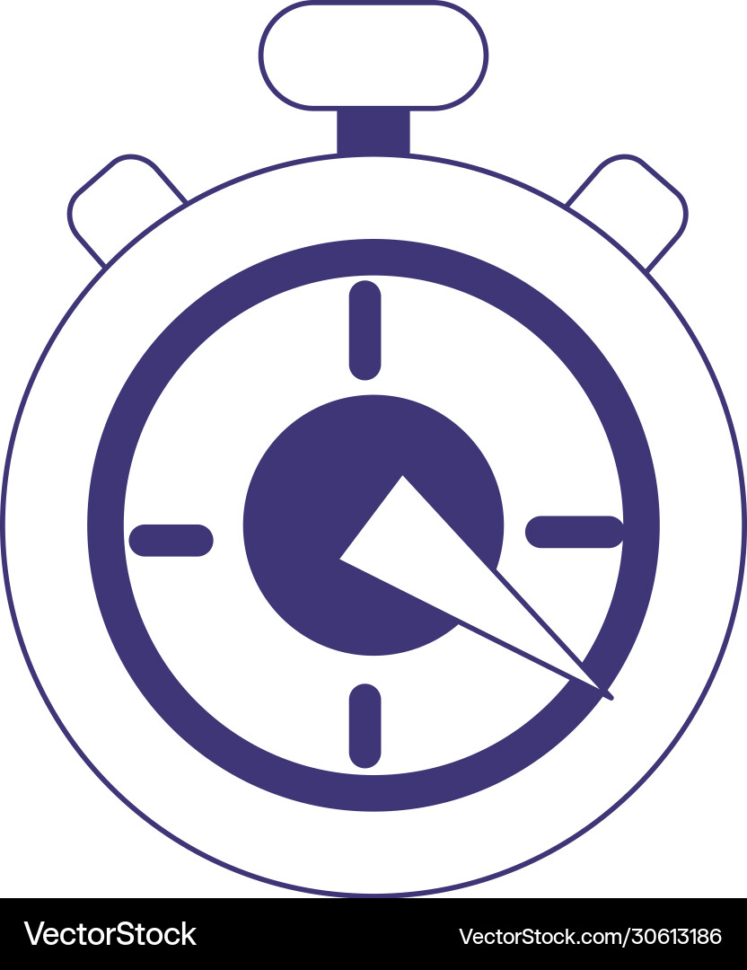 Chronometer measure time clock isolated icon line vector image