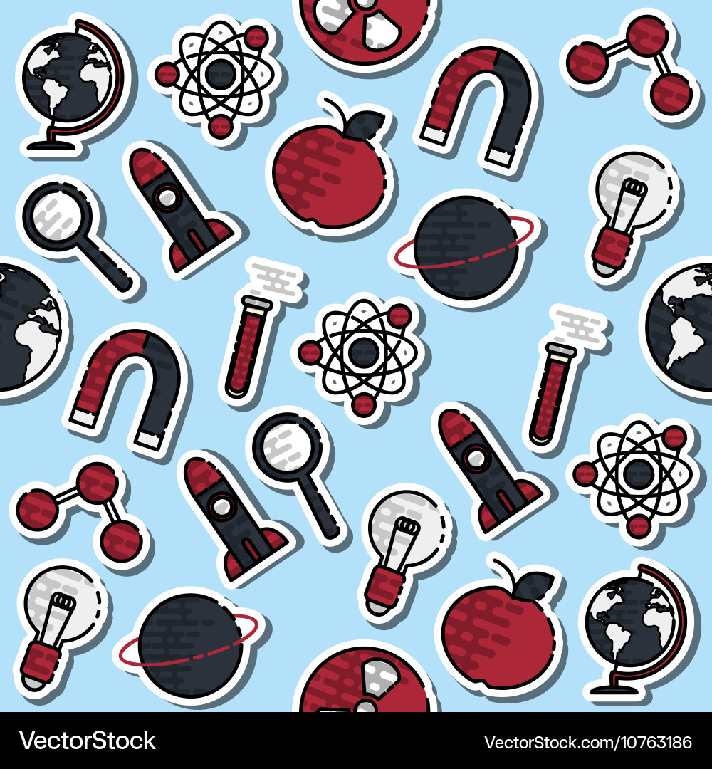 Colored science pattern Vector Image