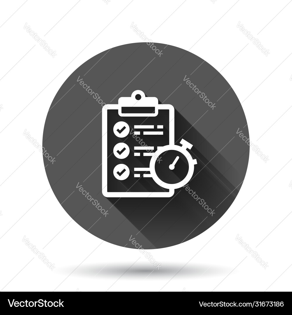 Document checklist icon in flat style report Document checklist icon in flat style report vector image