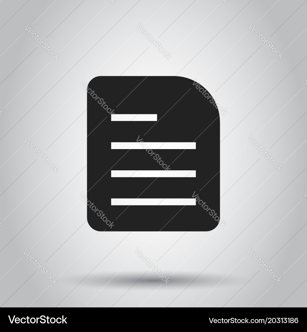 Document flat icon archive data file symbol logo Vector Image