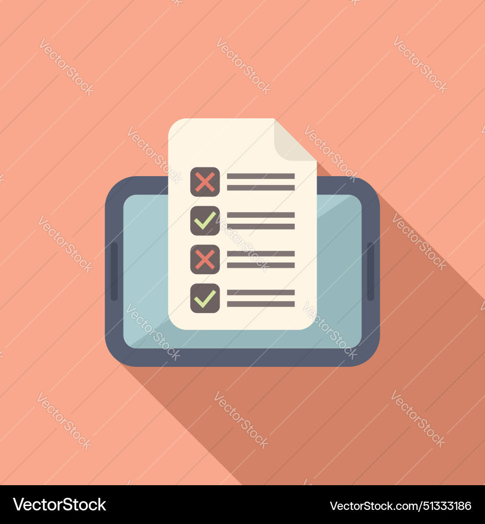 Graphic of a tablet displaying checklist Graphic of a tablet displaying checklist vector image