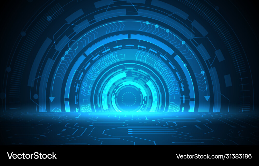 Hi-tech digital data connection system Hi-tech digital data connection system vector image