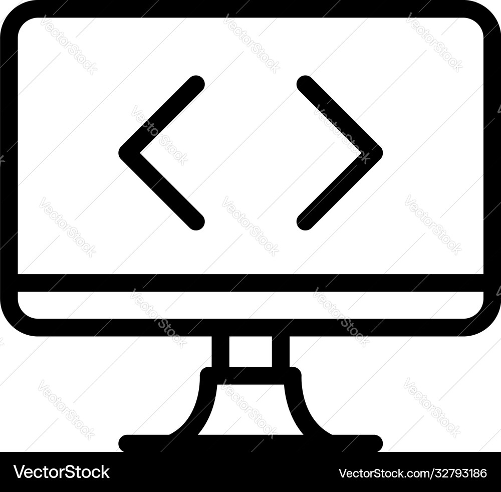 Operating system programming icon outline style Operating system programming icon outline style vector image