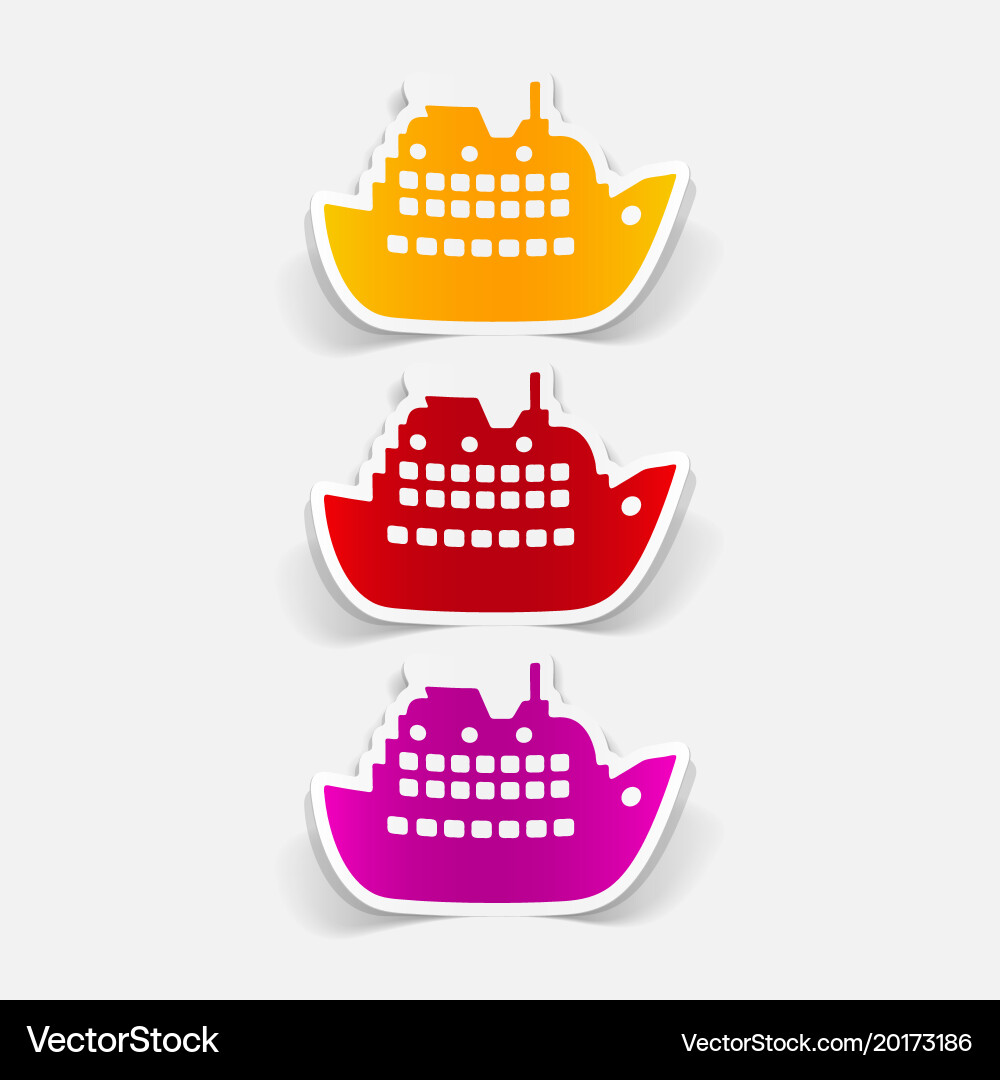Realistic design element liner vector image