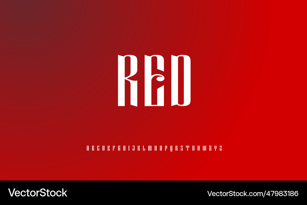 Red font style editable text Red font style editable text vector image