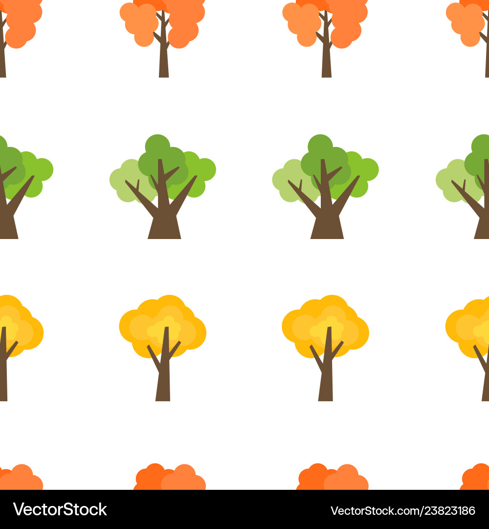 Seamless pattern from autumn trees Seamless pattern from autumn trees vector image