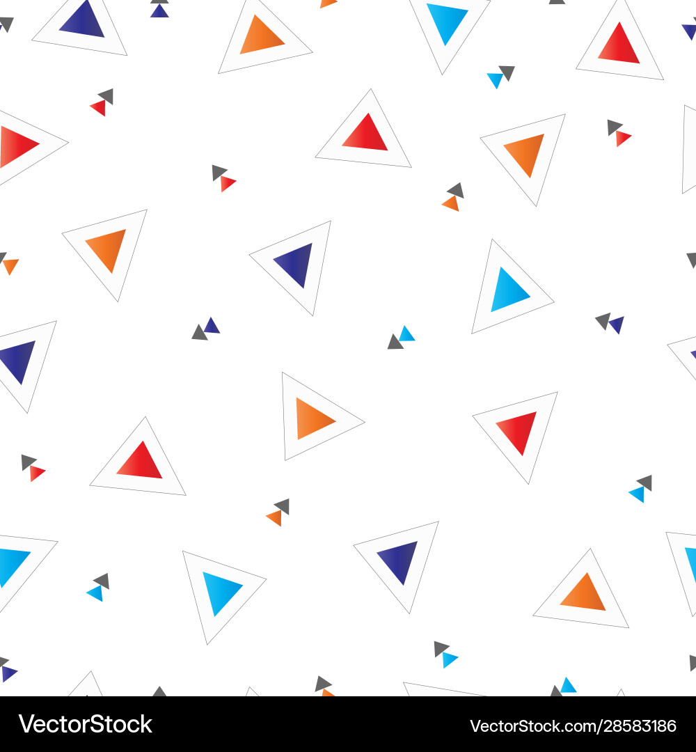 Seamless pattern with colorful triangles vector image