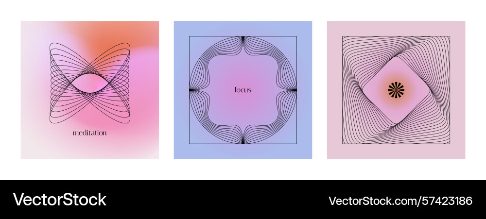 Set of linear design elements for logo templates Set of linear design elements for logo templates vector image