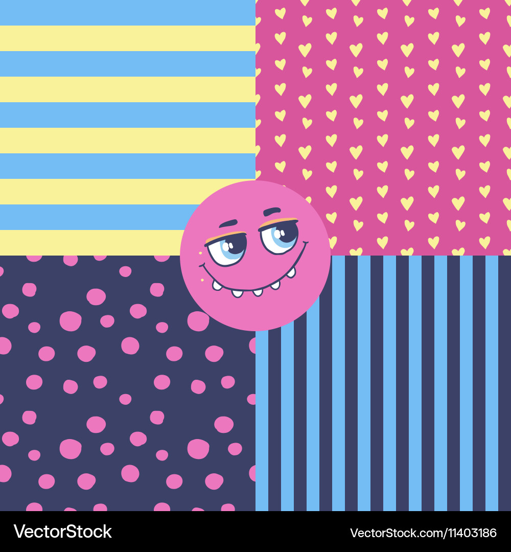 Set of seamless patterns vector image