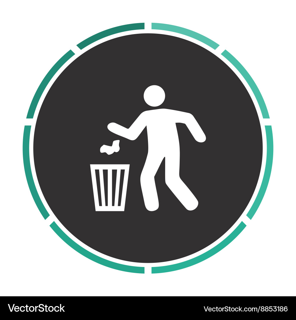 Trash bin computer symbol Trash bin computer symbol vector image