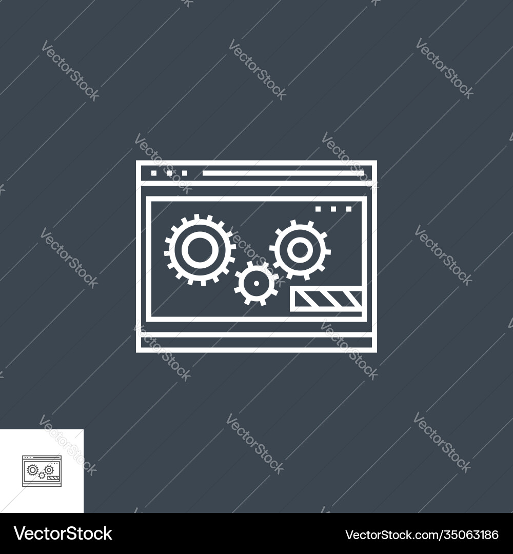 Website optimization line icon Vector Image