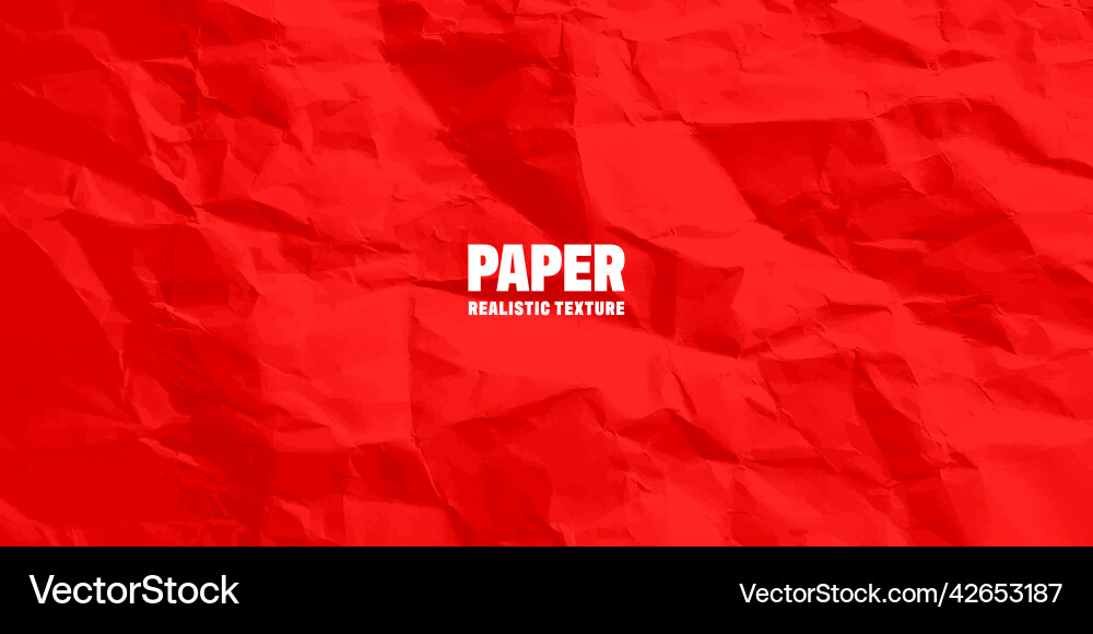 Colorful red crumpled paper texture rough grunge Colorful red crumpled paper texture rough grunge vector image