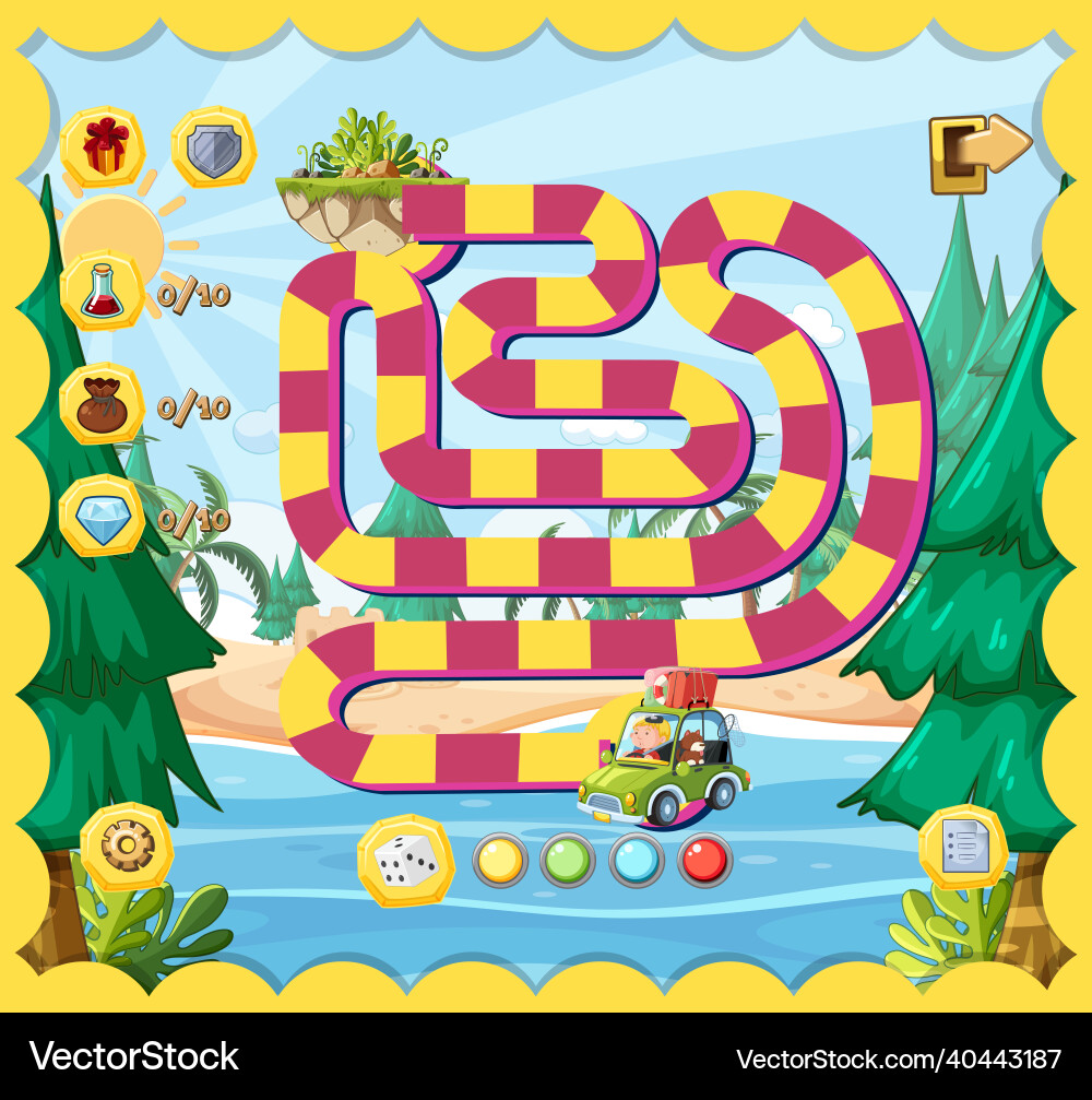 Counting number game template for kid Counting number game template for kid Vector Image