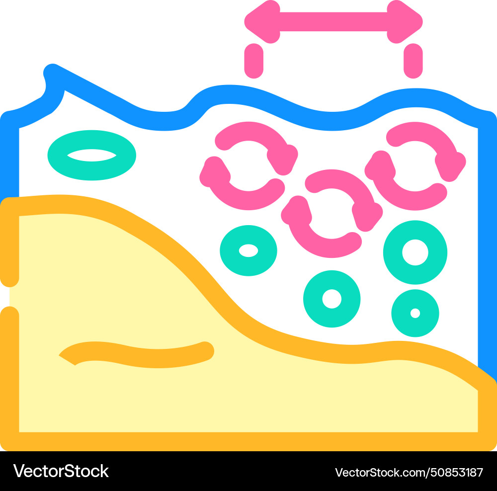 Current generator tidal power color icon vector image