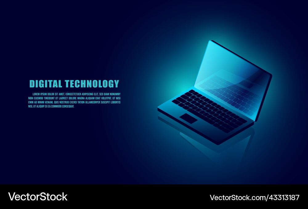 Data Analysis Laptop Processing vector image