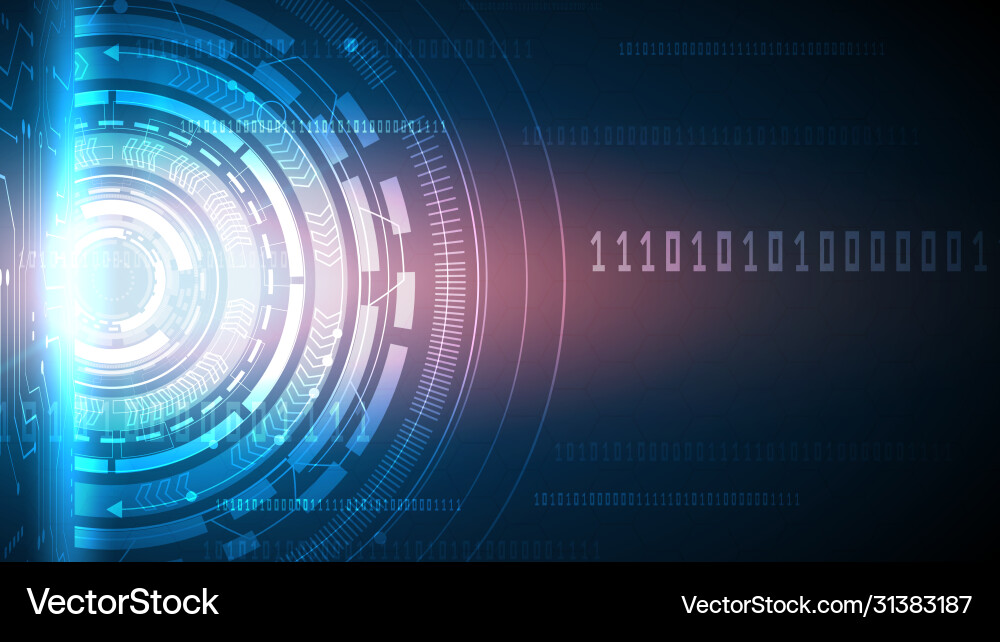 Hi-tech digital data connection system Hi-tech digital data connection system vector image