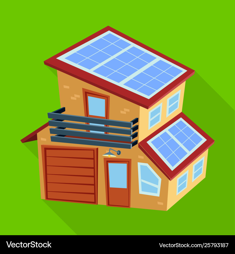 Isolated object building and battery symbol Vector Image