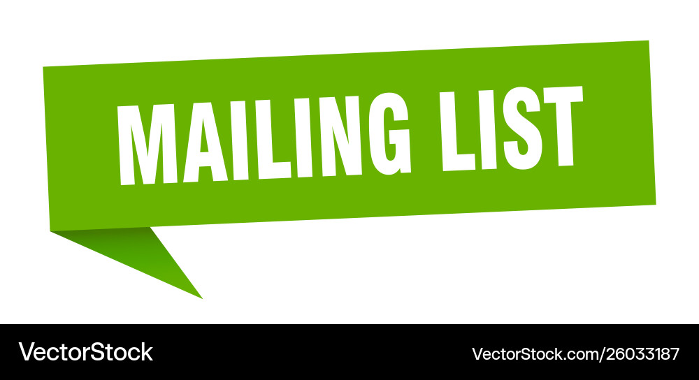 Mailing list Vector Image