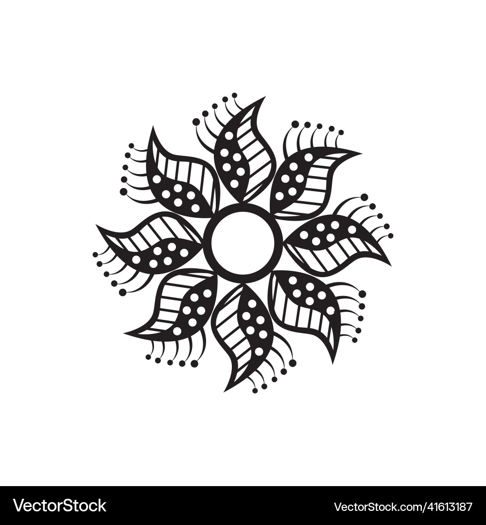 Mandala Design Logo Blatt Dekoration Mandala Design Logo Blatt Dekoration Vektorbild