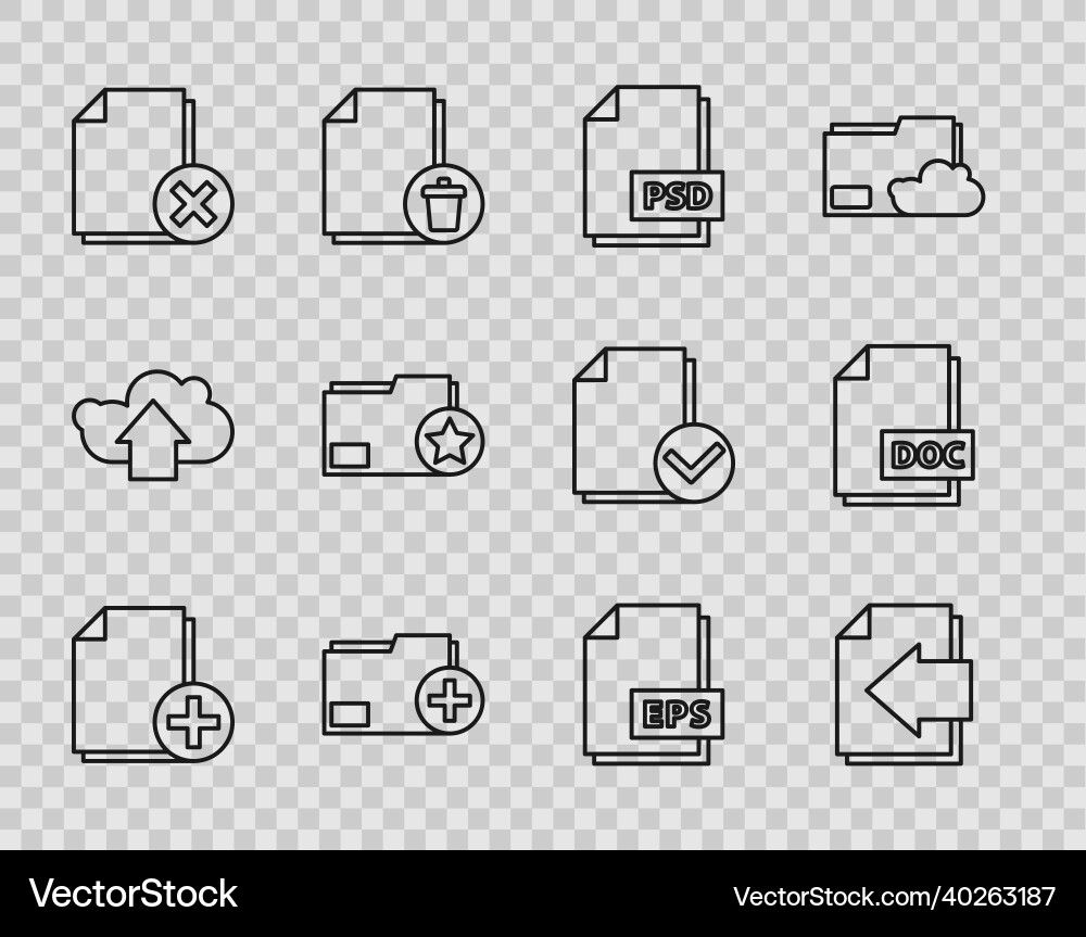 Set line add new file next page arrow psd Set line add new file next page arrow psd vector image