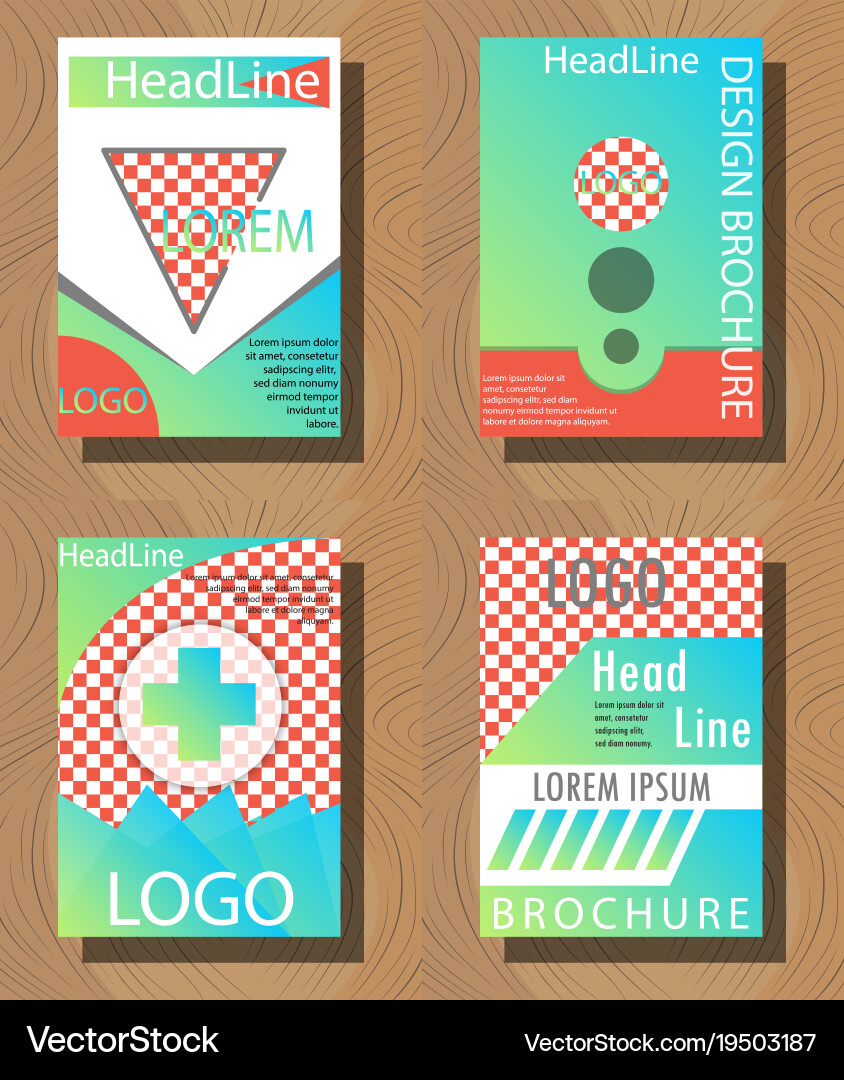 Set of layout background for art template vector image