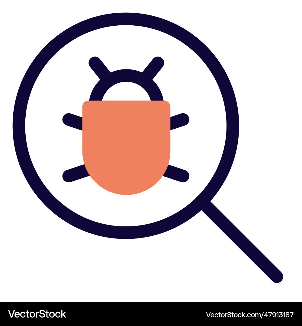 Software bugs found in the system Vector Image