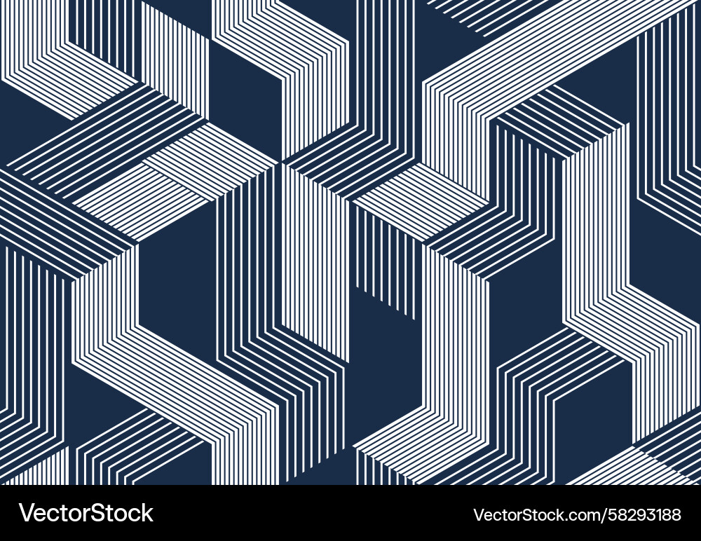 3D Cubic Tiling Pattern Vector Image