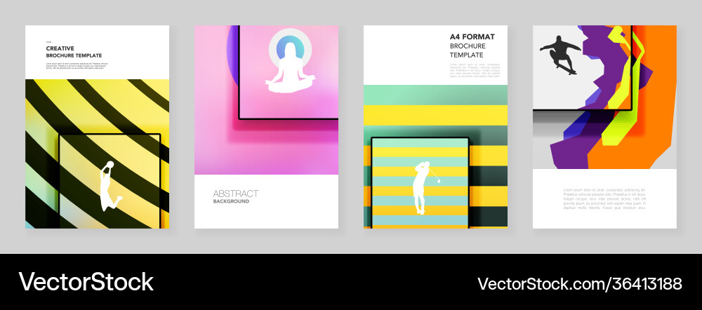 A4 brochure layout covers templates for flyer A4 brochure layout covers templates for flyer vector image
