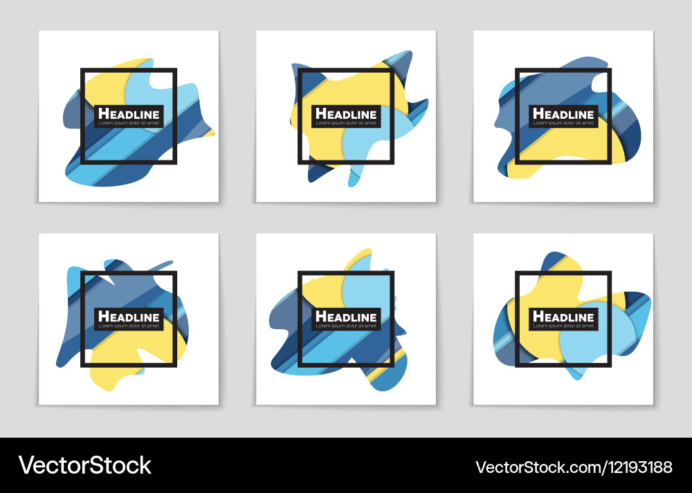 Abstract layout background set for art vector image