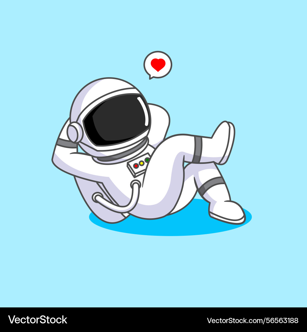Astronaut laying relaxing and dreaming in space Astronaut laying relaxing and dreaming in space vector image