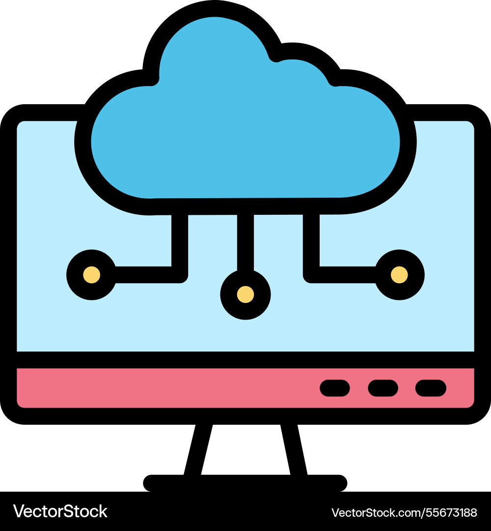 Cloud computing icon design vector image