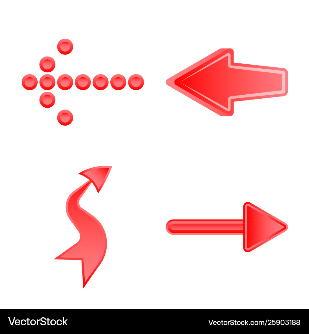 Design element and arrow symbol vector image