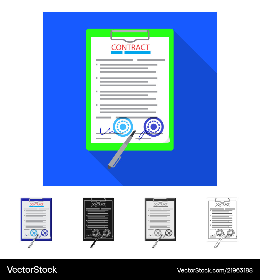 Design of form and document sign set vector image