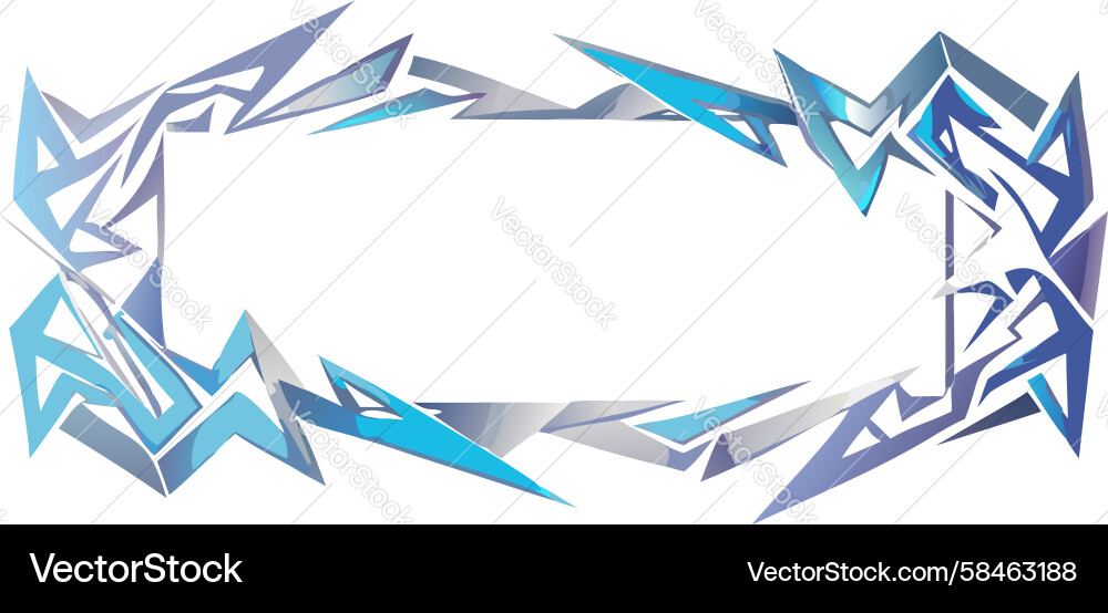Geometric Angular Border Vector Image