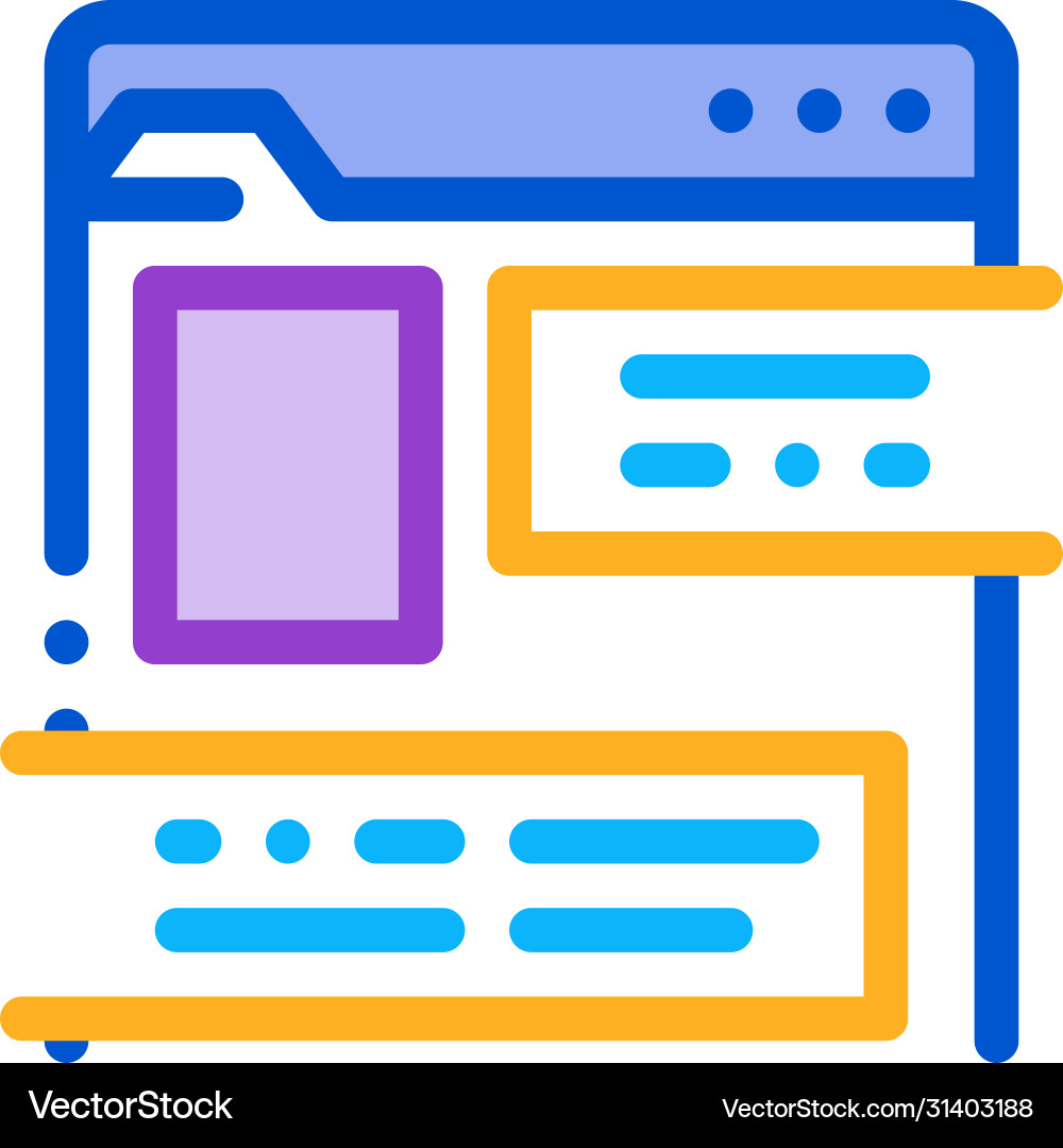 Information document folder icon outline Vector Image