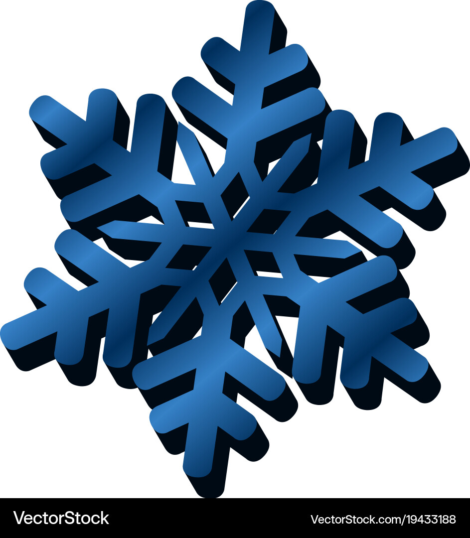 Isolated snowflake icon Vector Image