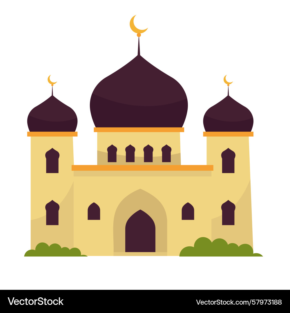 Mosque clip art (57973188) – Royalty-Free Vector | VectorStock, image size:1000x1080