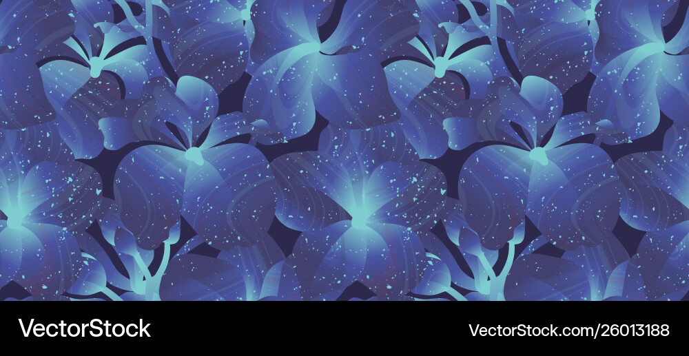 Nahtloses Muster blau vanda coerulea orchid Nahtloses Muster blau vanda coerulea orchid vektorbild