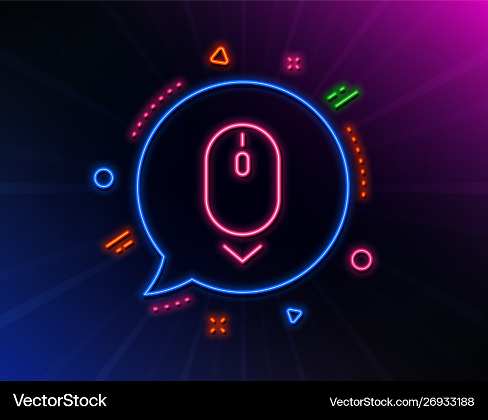 Scroll down mouse line icon scrolling screen sign Scroll down mouse line icon scrolling screen sign vector image