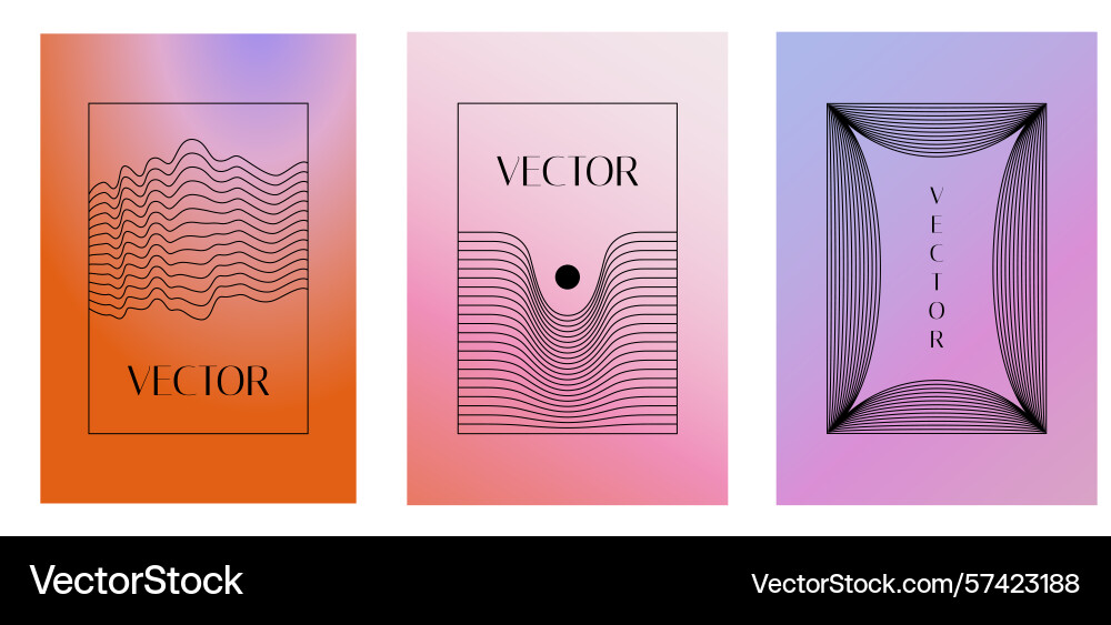 Set of linear design elements for logo templates Set of linear design elements for logo templates vector image