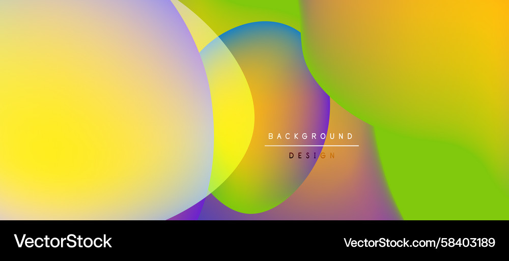 Abstract colorful gradients blend overlapping Vector Image