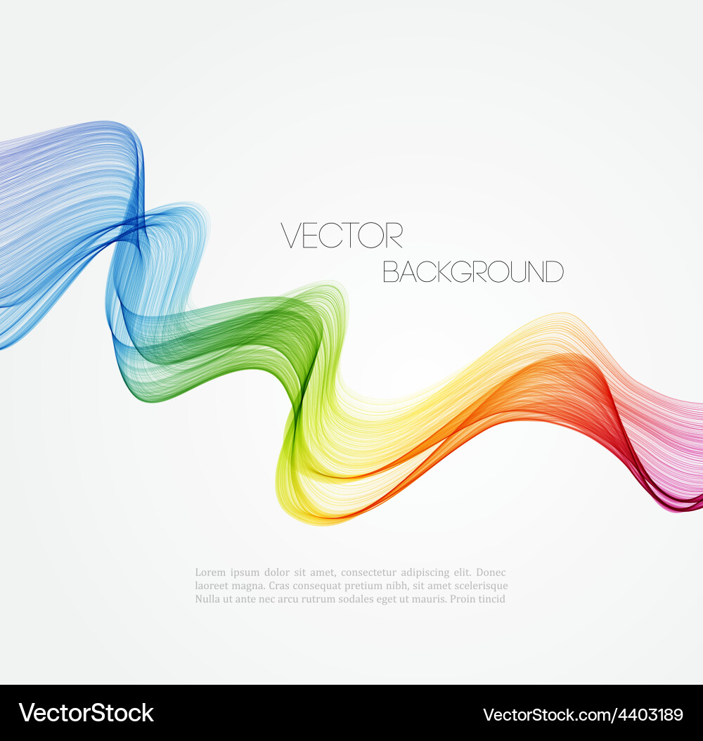 Abstract curved lines background template Vector Image