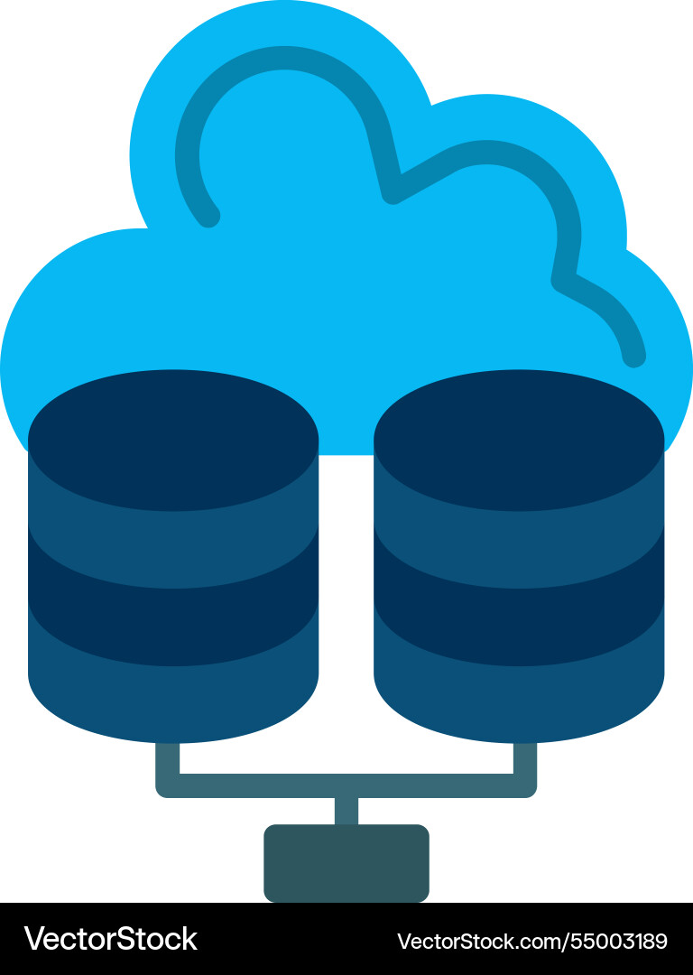 Database flat icon design Vector Image
