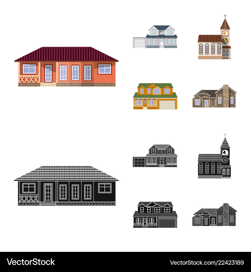 Design of building and front icon set Design of building and front icon set vector image