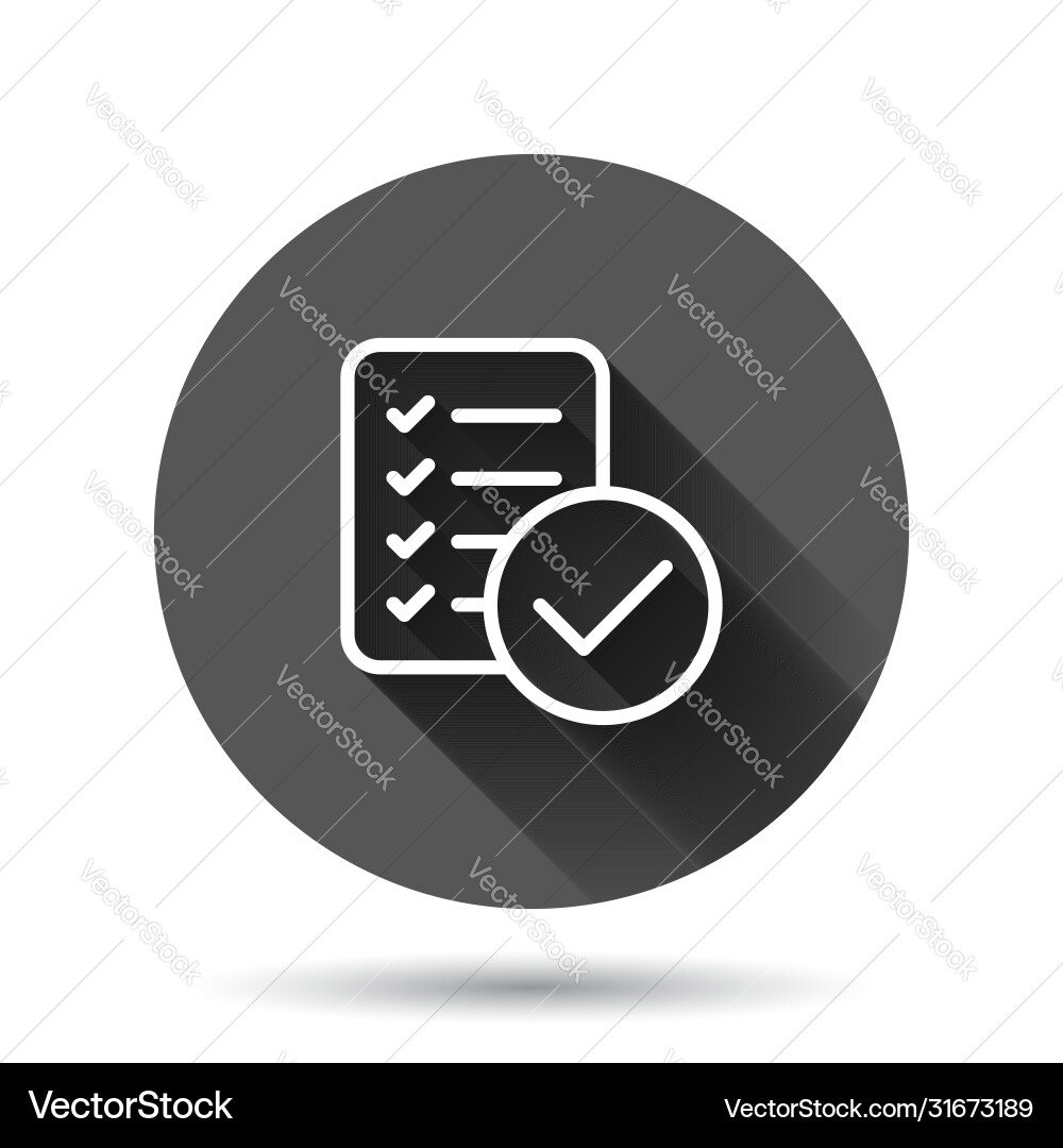 Document checklist icon in flat style report Document checklist icon in flat style report vector image