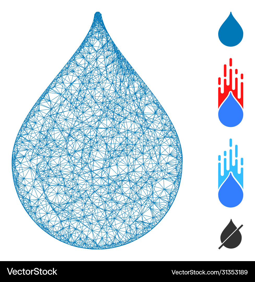 Drop web mesh Drop web mesh vector image
